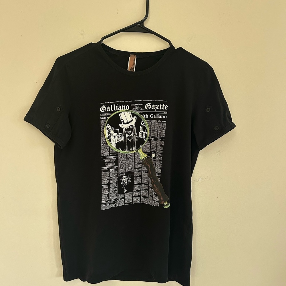 COPY - John Galliano Black Graphic T-Shirt